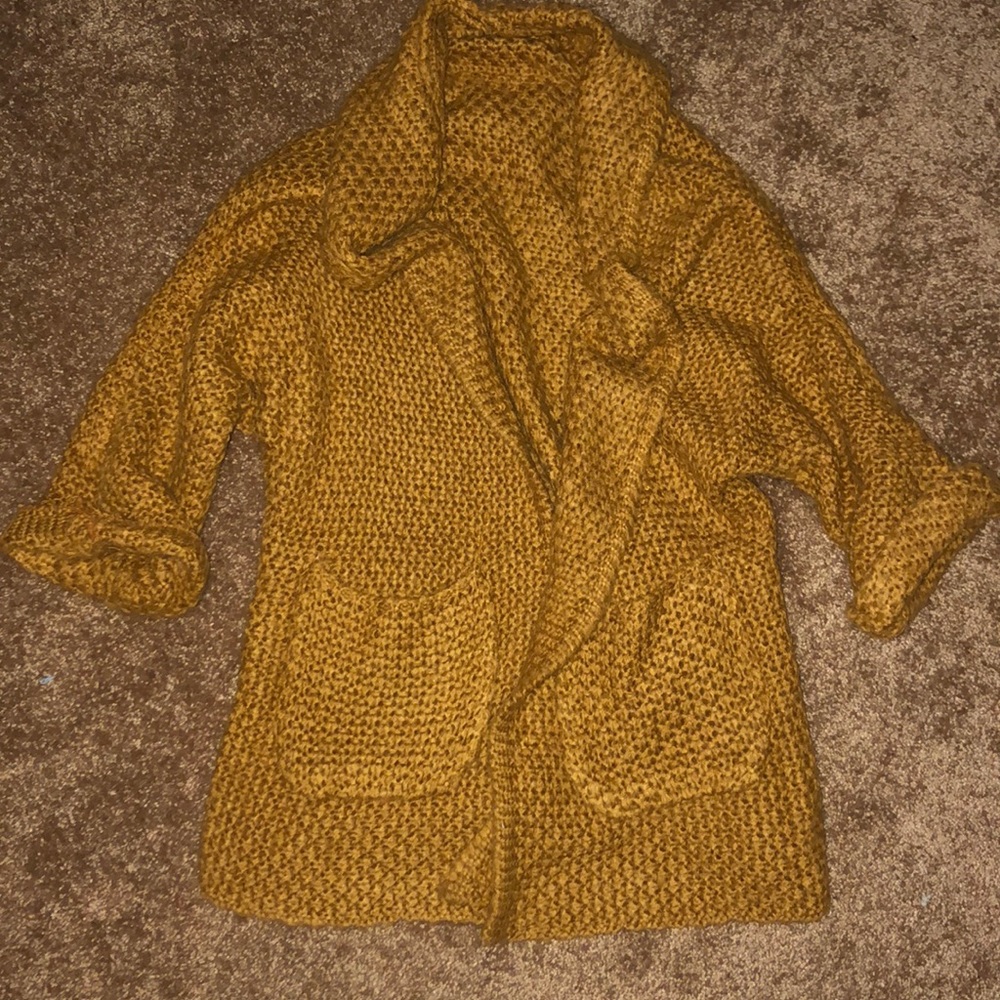 Boho mustard sweater